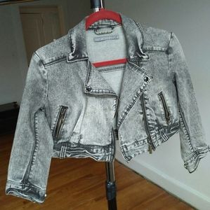 Terranova cropped grey jean jacket